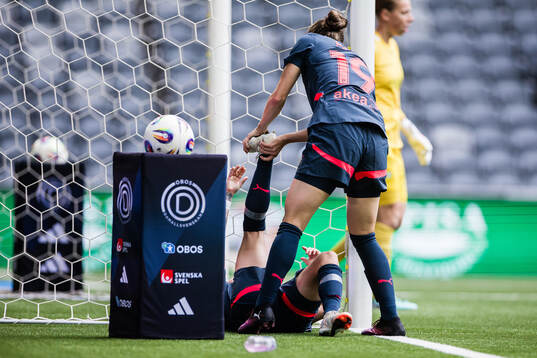 Malmö FFs Nathalie Hoff Persson får vård för kramp av