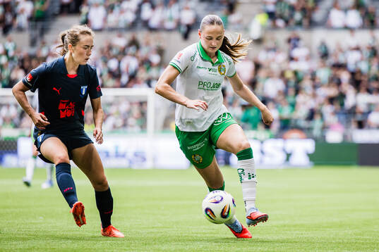 Malmö FFs Matilda Kristell och Hammarbys Vilde Hasund