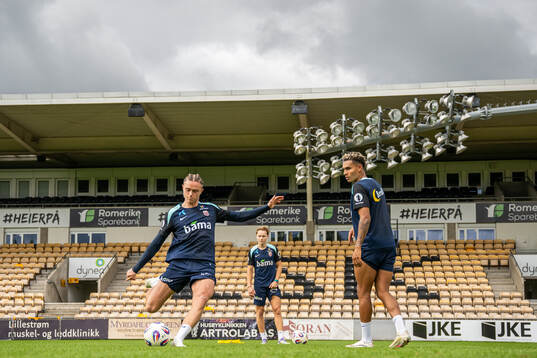 Thelo Aasgaard, Andreas Schjelderup and Antonio Nusa of the