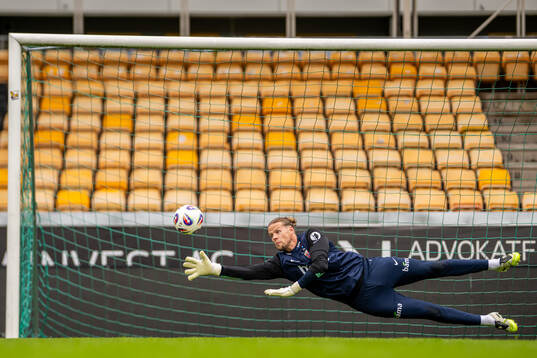 Goalkeeper Ørjan Håskjold Nyland of the Norwegian