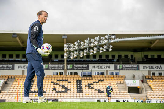 Goalkeeper Ørjan Håskjold Nyland of the Norwegian
