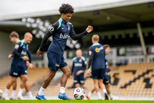 Oscar Bobb of the Norwegian national football team
