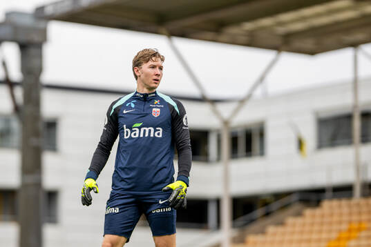 Goalkeeper Mathias Dyngeland of the Norwegian national