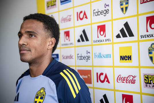Niclas Eliasson of the Swedish national football team at a