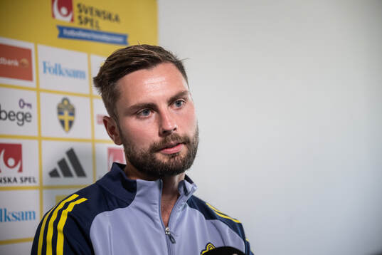 Axel Norén of the Swedish national football team at a