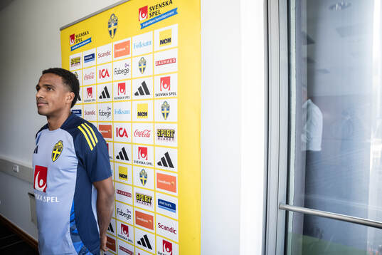 Niclas Eliasson of the Swedish national football team at a