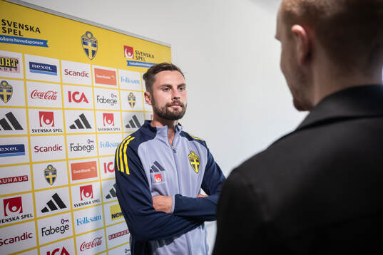 Axel Norén of the Swedish national football team at a