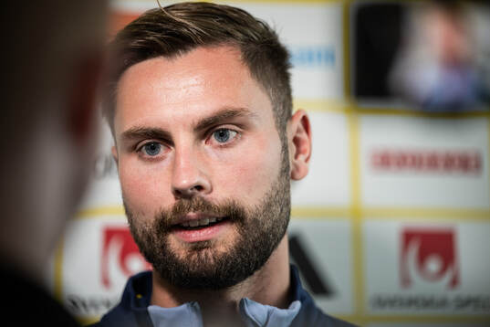Axel Norén of the Swedish national football team at a
