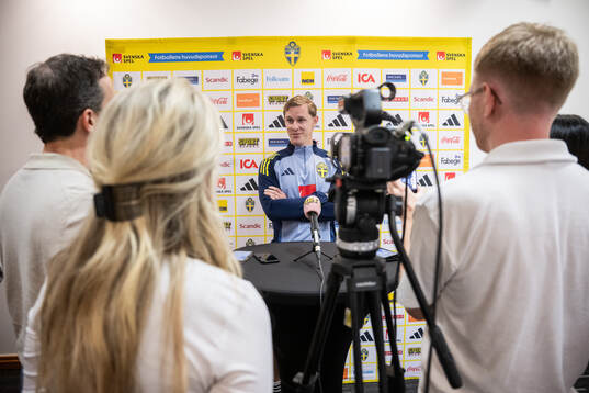 Emil Krafth of the Swedish national football team at a