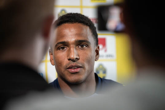 Niclas Eliasson of the Swedish national football team at a