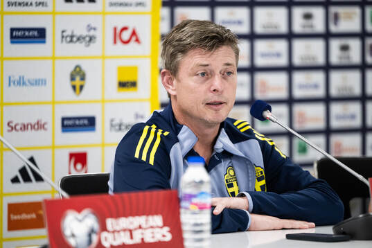 head coach Jon Dahl Tomasson of the Swedish national