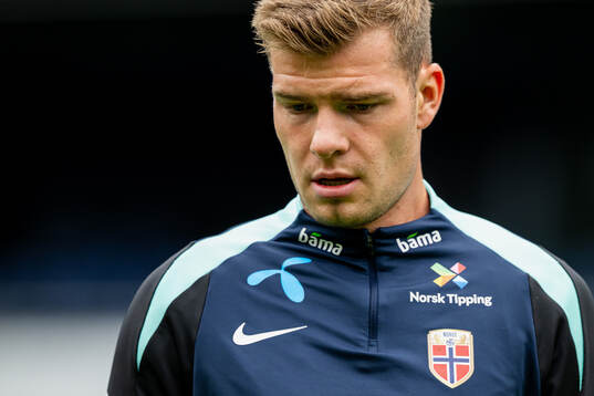 Alexander Sørloth of the Norwegian national football team