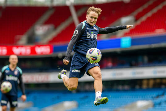 Andreas Schjelderup of the Norwegian national football team