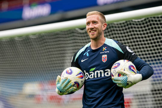Goalkeeper Egil Selvik of the Norwegian national football
