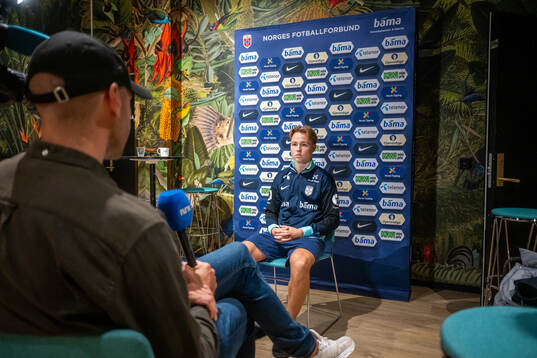 Andreas Schjelderup of the Norwegian national football team