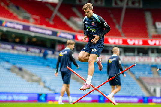 Alexander Sørloth of the Norwegian national football team