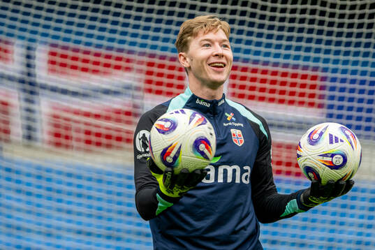 Goalkeeper Mathias Dyngeland of the Norwegian national