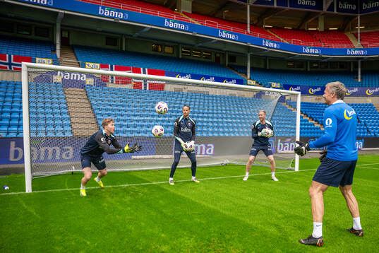 Goalkeeper Mathias Dyngeland, goalkeeper Ørjan Nyland,