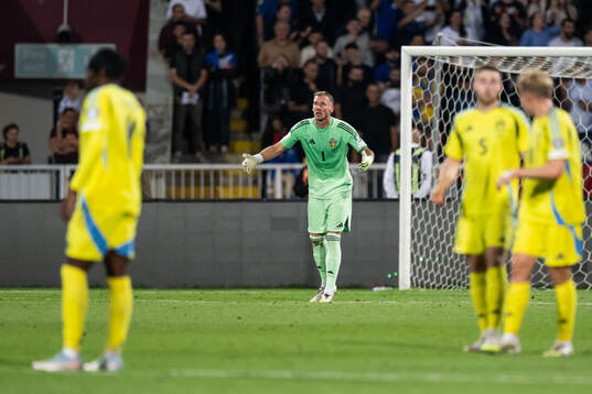 Goalkeeper Robin Olsen of Sweden looks dejected