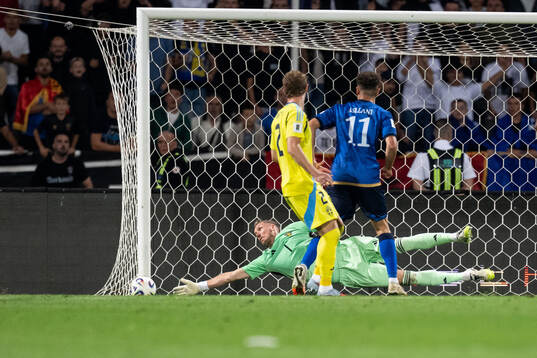 Goalkeeper Robin Olsen of Sweden