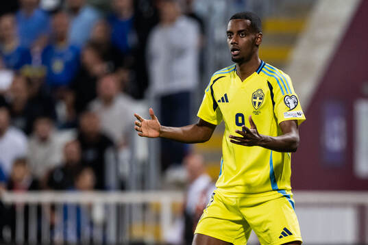 Alexander Isak of Sweden looks dejected