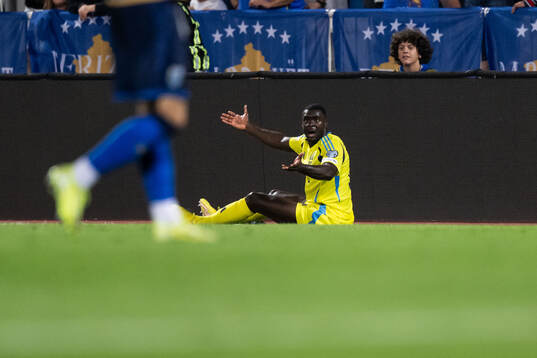 Ken Sema of Sweden reacts