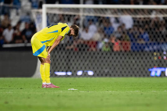 Anton Salétros of Sweden looks dejected