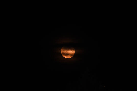The moon is in lunar eclipse