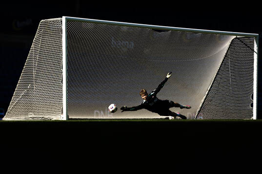 Goalkeeper Mathias Dyngeland of the Norwegian national