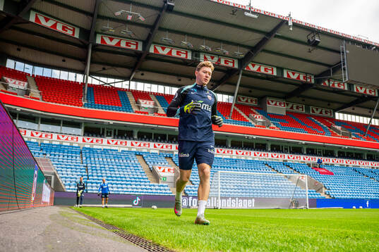 Goalkeeper Mathias Dyngeland of the Norwegian national