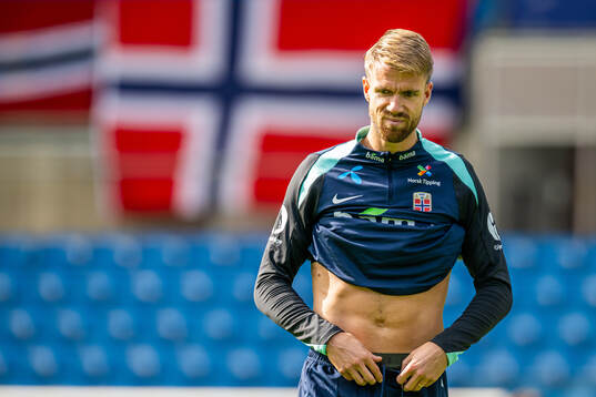 Kristoffer Ajer of the Norwegian national football team
