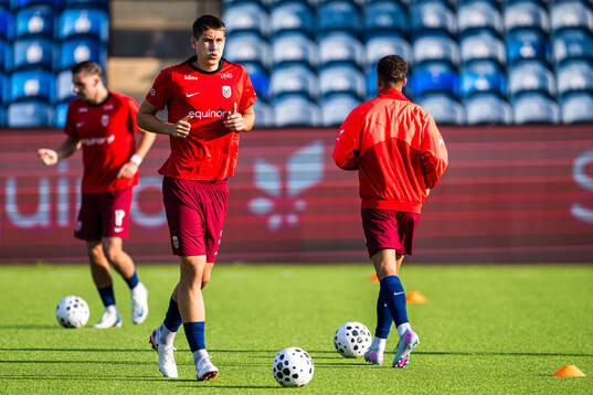 Eivind Helland of Norway warms up