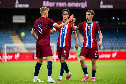 Sindre Walle Egeli of Norway celebrates
