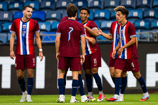 Daniel Bassi of Norway celebrates