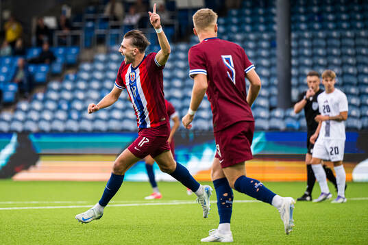 Niklas Ødegård of Norway celebrates