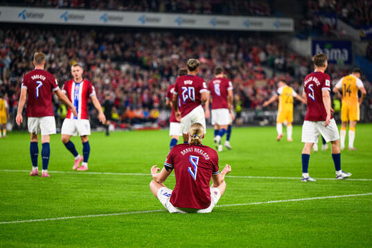 Erling Braut Haaland of Norway celebrates
