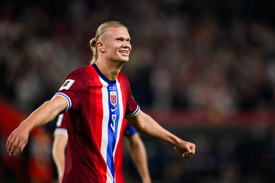 Erling Braut Haaland of Norway celebrates