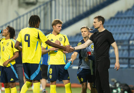 Head coach Daniel Bäckström of Sweden