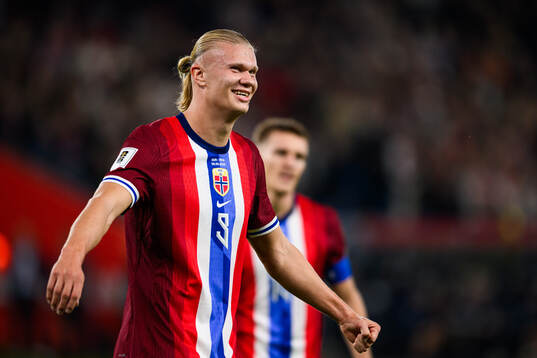 Erling Braut Haaland of Norway celebrates