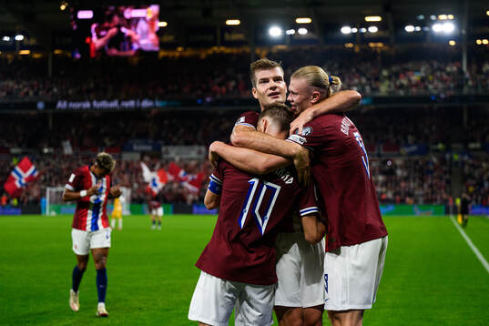 Erling Braut Haaland of Norway celebrates
