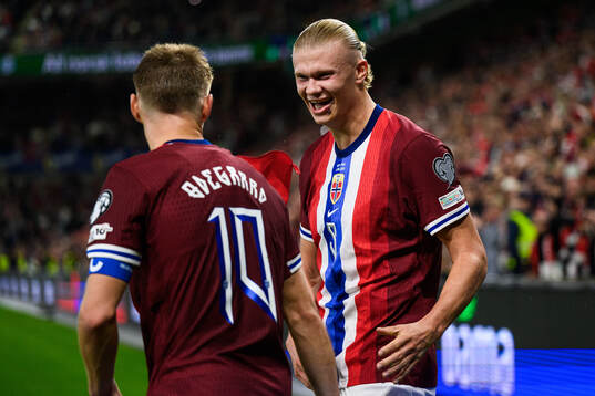 Erling Braut Haaland of Norway celebrates