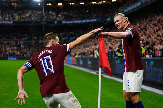Erling Braut Haaland of Norway celebrates