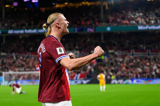 Erling Braut Haaland of Norway celebrates
