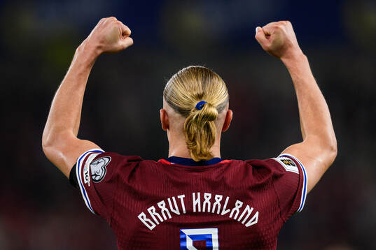Erling Braut Haaland of Norway celebrates