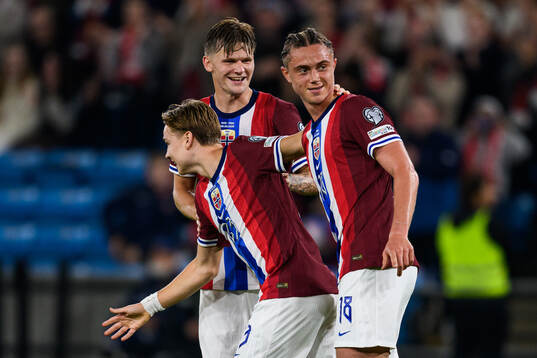 Thelo Aasgaard of Norway celebrates