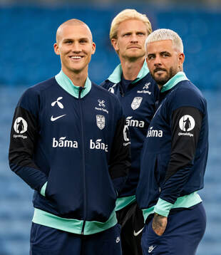 Leo Østigård, Morten Thorsby and Aron Bizet Dønnum of