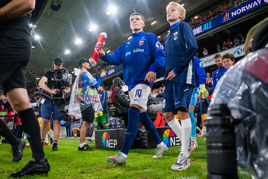 Martin Ødegaard of Norway enters the pitch