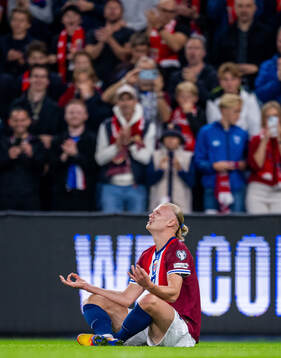Erling Braut Haaland of Norway celebrates