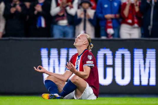 Erling Braut Haaland of Norway celebrates