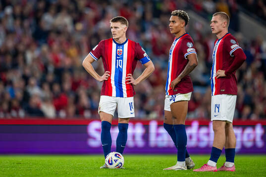 Martin Ødegaard, Antonio Nusa and Julian Ryerson of Norway